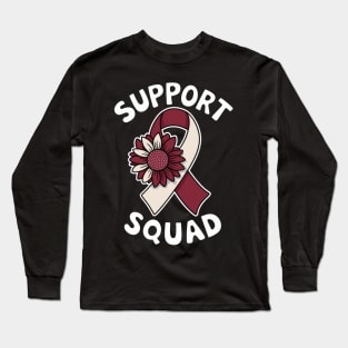 Support Squad Head And Neck Cancer Awareness Month Sunflower Long Sleeve T-Shirt